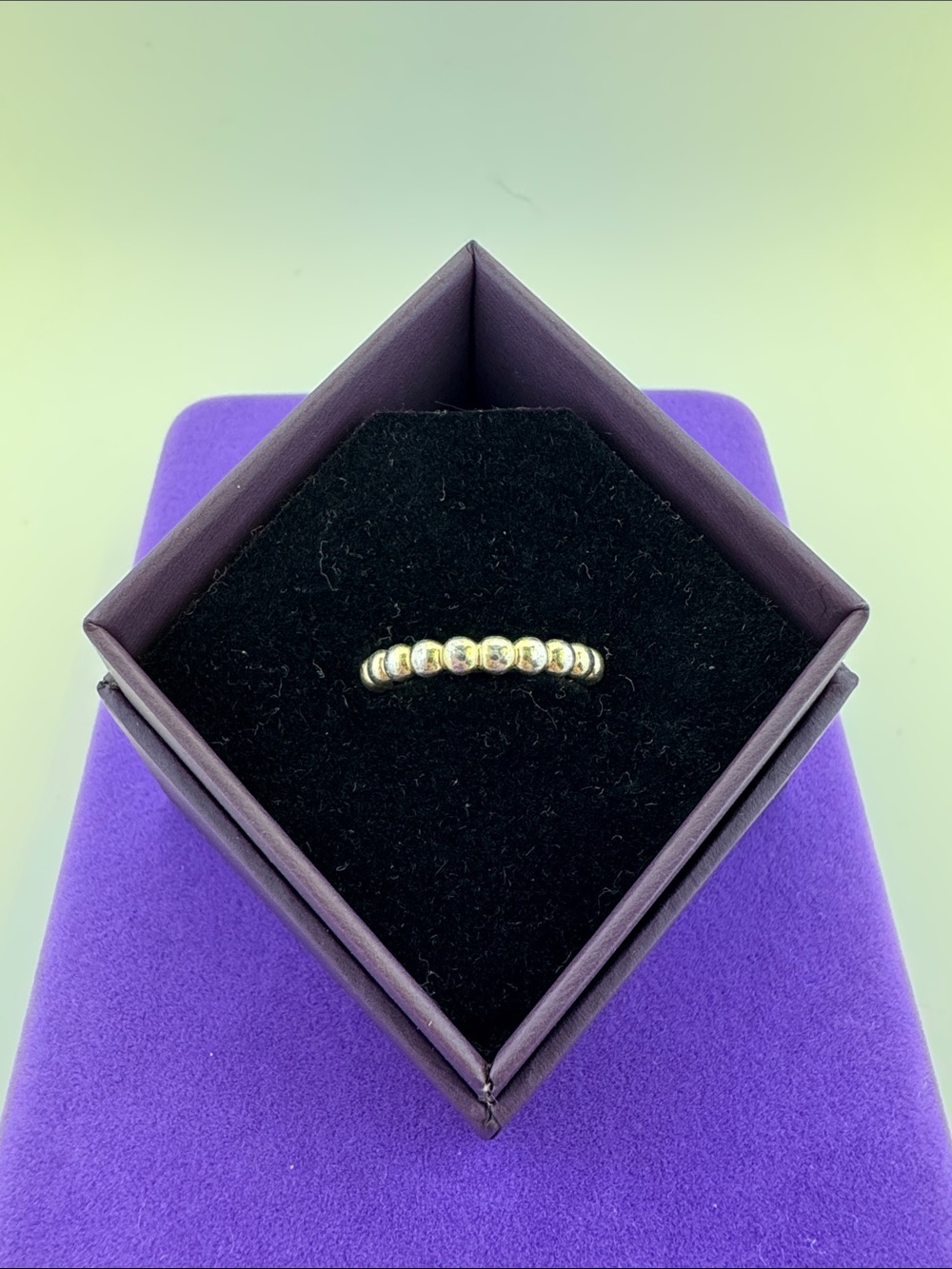 💛 Mejuri 18k Gold Vermeil Metallic Sphere Stacker Ring | Designer Minimalist